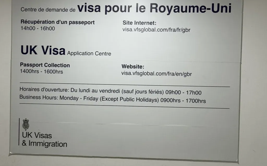 Centre de demande de visa du Royaume-Uni à Paris (VFS Global)