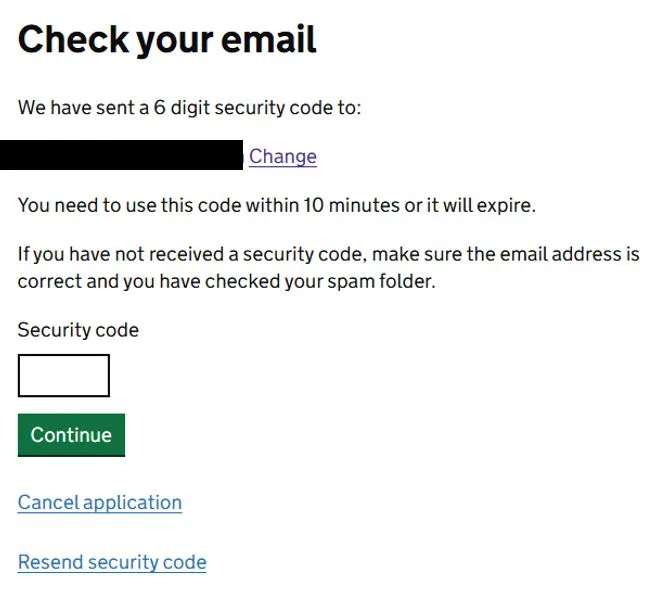 Introduce el código de seguridad