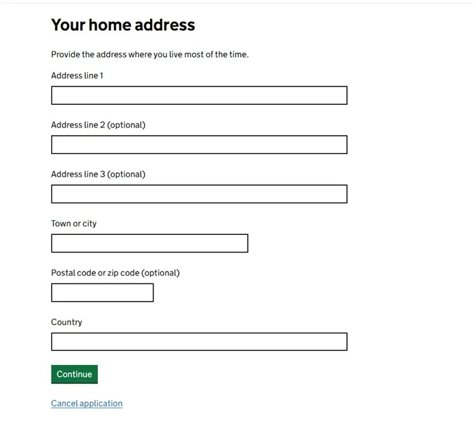 Introduce tu dirección de residencia