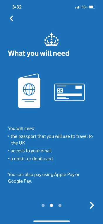 Écran d’information : appuyez sur « Start now » pour commencer