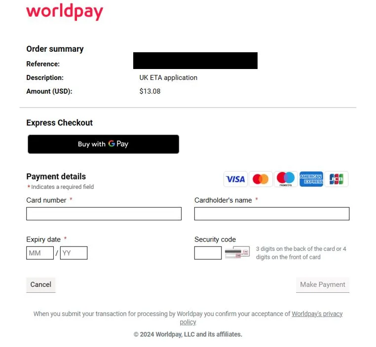 Saisissez les données de la carte