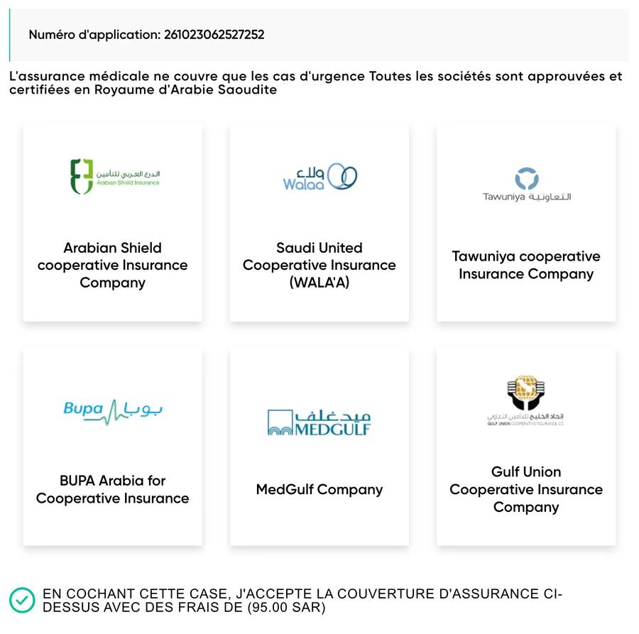 Assureurs saoudiens et case d’acceptation de l’assurance médicale de 95 SAR